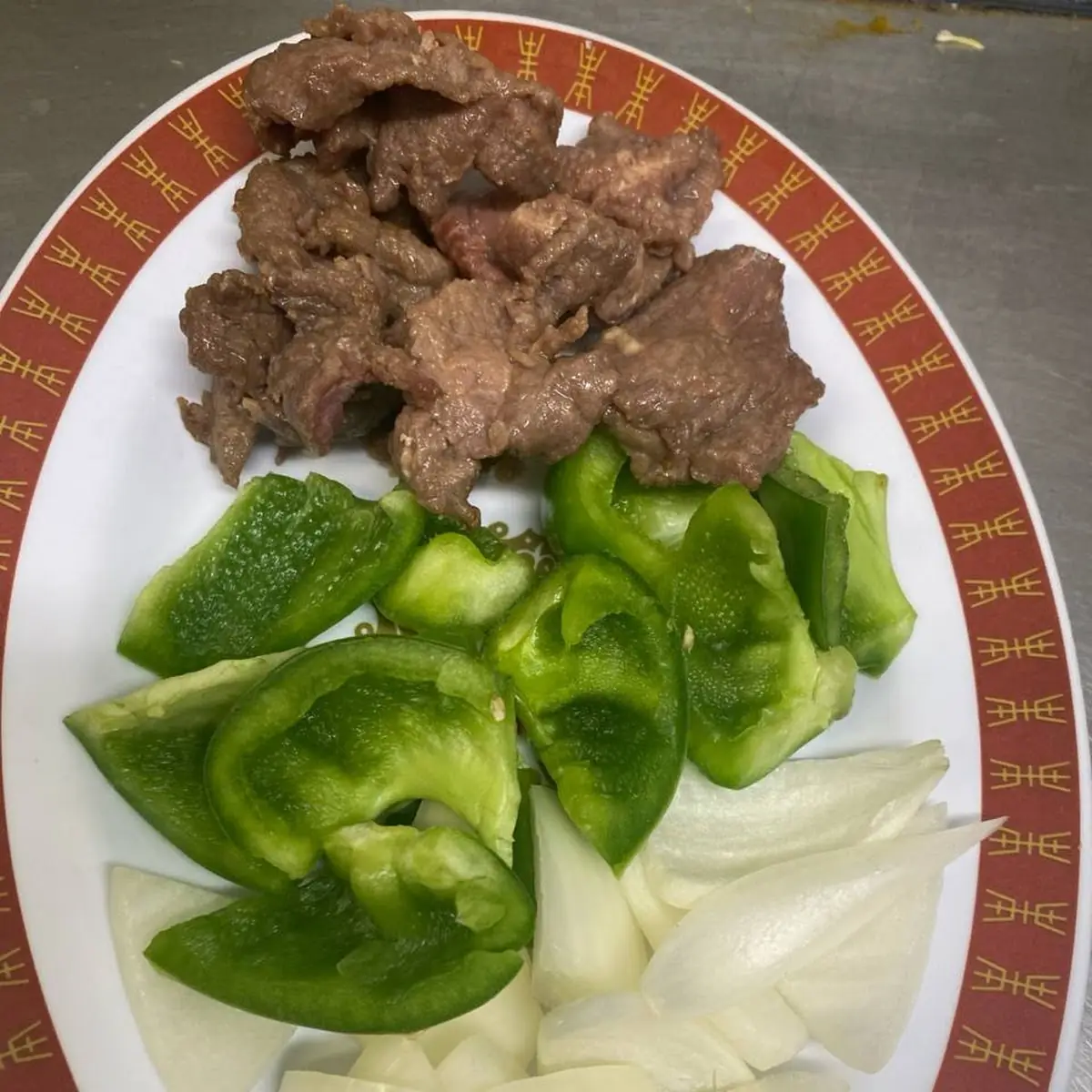 青椒牛肉 green pepper beef